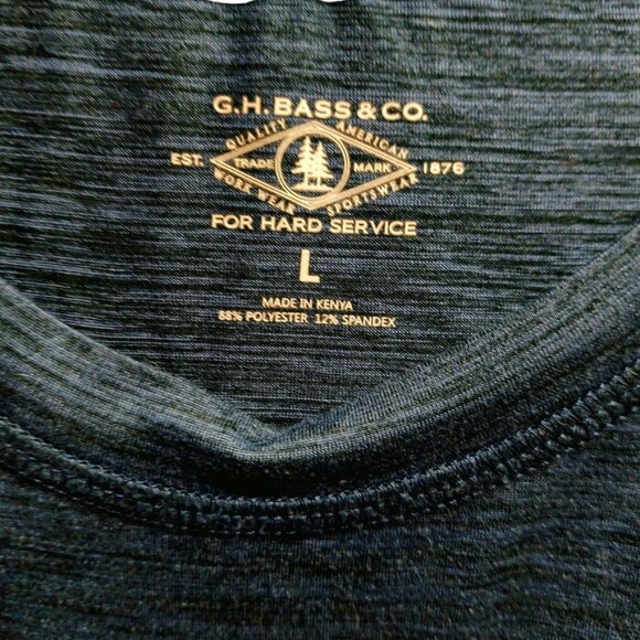G.H.Bass & Co Quick Dry Blue & Gray Workout T-Shirts Set of 2, Men's L, EUC - Picture 10 of 16